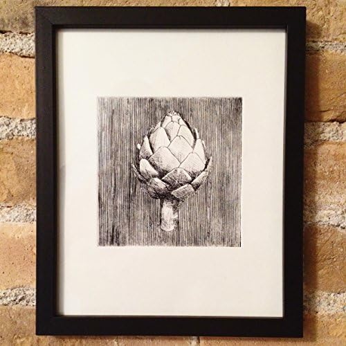 Artichoke Drypoint Etching. 11x14 inches