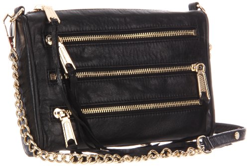 Rebecca Minkoff Mini 5 Zip Clutch,Black,One Size