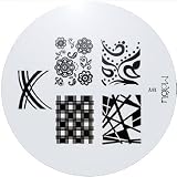 MoYou Nail Art Image Plate A81 including 5 nailart designs on metal stencil, easy to apply, amazing results, accessories for women