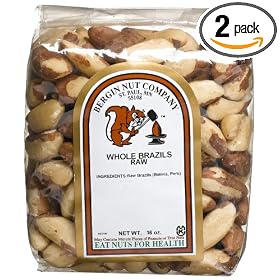 Bergin Nut Company Brazil Nuts Whole Raw, 16-Ounce Bags (Pack of 2)