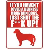 New If U Haven't Loved A Bernese Mountain Dogs , Just Shut The Fbernese Mountain Dogsbernese Mountain Dogsk Up ! Parking Sign Dog