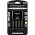 Panasonic K-KJ17KHCA4A Eneloop Pro Individual Cell Battery Charger with 4 AA Ni-MH Rechargeable Batteries, 4 pack