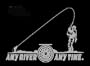 Any River Any Time Upstream Images Silver Vinyl Wildlife Car Truck Window Decal Sticker