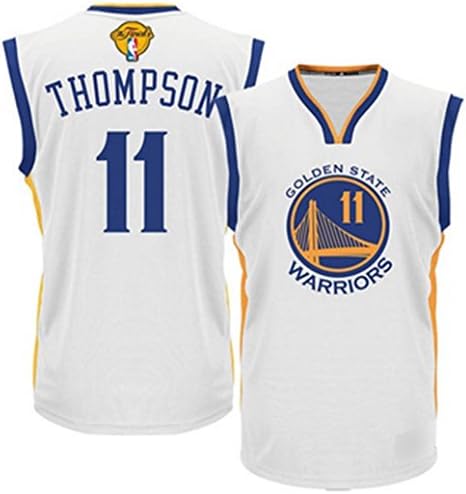 2016 Final Warriors 11 Klay Thompson Swingman Customized White men`s Jersey SIZE L