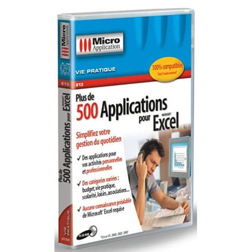 Avec Plus de 500 applications pour Microsoft' Excel�