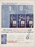 Director of "Robert Montgomery Presents" insists on perfection in his home TV. That's why PERRY LAFFERTY, TV expert, chooses Crosley Custom V for his critical viewing ... his home entertainment. ..... 1956 Crosley Television Ad, A5178.