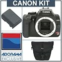 Canon Digital Rebel XTi Black SLR Camera Kit, with 2 GB CF Memory Card, Spare NB-2LH Lithium-Ion Rechargeable Battery, Slinger System Bag