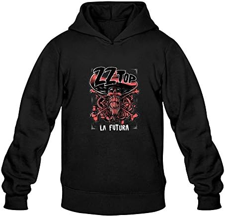 DWDHX Male Autumn ZZTop Rock Band Graphic Print Hoodies Black