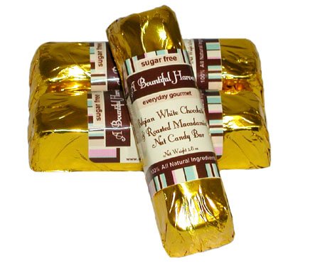 Sugar Free Belgian White Chocolate Macadamia Nut Bars by A Bountiful Harvest