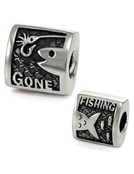 Ohm Sterling Silver Gone Fishing Bead Charm