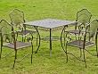 5 Pc Patio Set in Wrought Iron w Optional Cushions