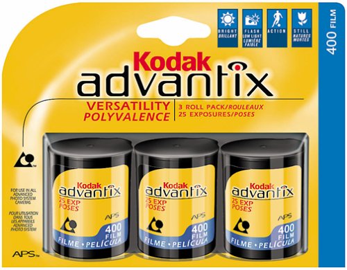 Kodak Advantix 400 Speed 25 Exposure APS Film (3 Pack)