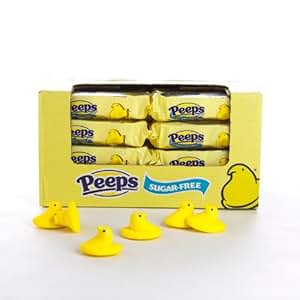 Amazon.com : Peeps Sugar Free Marshmallow Chicks, 3 Chicks Per Package