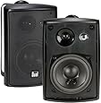Dual LU43PB 100 Watt 3-way Indoor/Outdoor Speakers in Black (Pair)
