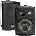 5 1/4" Black 3-WAY 100 Watt Indoor/outdoor Loudspeakers