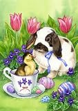 Toland Home Garden 102082 Easter Friends House Flag