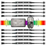 10 Pcs 2 Million Color Remote Accent Neon Flexible Strip Kit for Motorcycle - 30 RGB... by XK GLOW