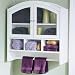 Southern Enterprises White Arch Top Wall Cabinet
