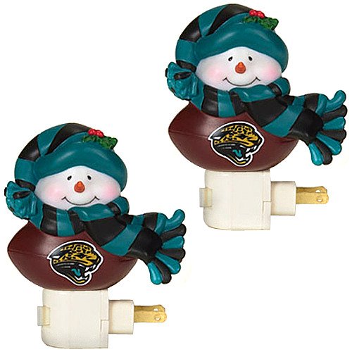 SC Sports Jacksonville Jaguars Snowman Night Light- Set of 2 Set of 2