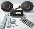GSI Deluxe Outdoor Music Package - Quality Waterproof MP3 Player With USB Interface and SD Card Slot, Built In FM Radio, LCD Display and Remote Control - Plus Pair Of Weatherproof Amplified Speakers - Mount Installation Tools - For Motorcycle, Motorbike Or ATV