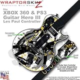 Abstract 02 Yellow WraptorSkinz Skin fits XBOX 360 & PS3 Guitar Hero III Le ....