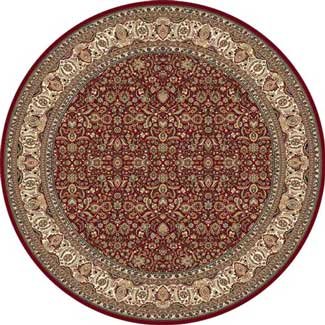 Home Dynamix Regency 8302-200 Polypropylene 5-Feet 2-Inch by 5-Feet 2-Inch Round Area Rug, Red