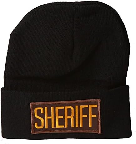 Law Enforcement Sheriff Cuff Beanie, Black
