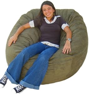 4-feet Olive Cozy Sac Bean Bag Chair Love Seat