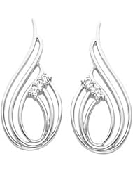 Pair of 14K White Gold Diamond Earrings - 0.15 Ct. -- LIFETIME WARRANTY