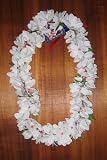 NEW! Silk White Plumeria Lei, Matching Haku