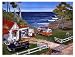 Backyard Cabin by the Shore Poster