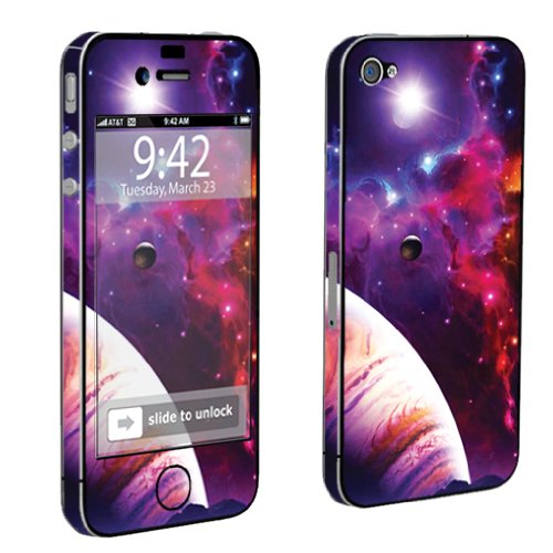 Apple iPhone 4 or 4s Full Body Vinyl Decal Sticker Protection Skin Space By Skinguardz Apple iPhone 4 or 4s Full Body Vinyl Decal Sticker Protection Skin Space By Skinguardz