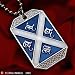 SCOTLAND BLUE FLAG ALBA ST.ANDREW CROSS PENDANT DOG TAG BALL CHAIN NECKLACE