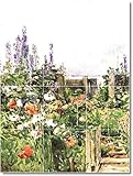 IMAGE OF Childe Hassam Garden Kitchen Tile Mural 25 | 12.75x17 using (12) 4.25x4.25 tiles