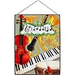 Joan Baker Designs AP145 Orchestra Instruments Glass Art Panel, 9-1/2 by 12-1/2-Inch