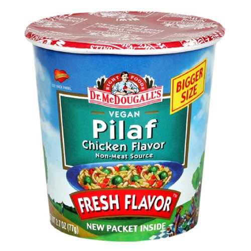 Dr. McDougall's Right Foods Vegan Pilaf Chicken Flavor, 2.7-Ounce Cups ( Pack of 6) by Chicken Meat