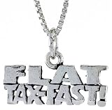 Sterling Silver "FLAT TAX FAST" Talking Charm &Acirc;&copy;