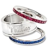 Philadelphia Phillies Logo Crystal Stacked Ring Set