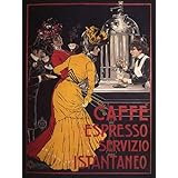 COFFEE CAFFE ESPRESSO MACHINE 15' X 18' ITALY ITALIAN VINTAGE POSTER REPRO