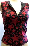 Mosquitohead Womens STARS PRINT SLEEVELESS ZIPPER VEST