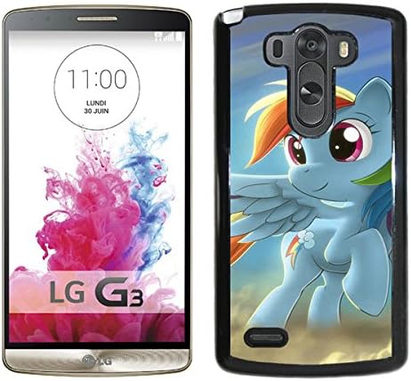 LG G3 Case,My Little Pony Rainbow Dash Black LG G3 Screen Phone Case Genuine and Luxury Design