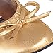 Sidekicks Foldable Ballet Flats Shoes w/ Carrying Case GOLD MEDIUM