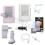 Accessory Kingdom Amazon Kindle 2 Bundle:case+USB Car+Travel Charger+Cable+Protector+earphone+Keychain