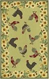 Home Weavers Flor 6' Round Hand Hooked  Rug