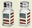 Salt and Pepper Shakers ~ Folk Art Flag ~ code 787