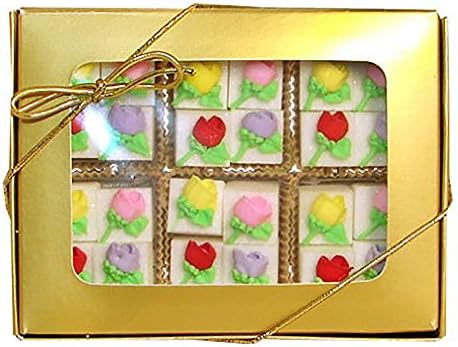 Spring Roses Decorated Sugar Cubes (24 pc)