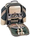 Deluxe Two Person Picnic Backpack in Two Tone Forest Green