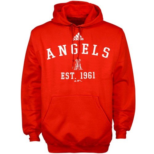 adidas Los Angeles Angels of Anaheim Red Practice Hoody Sweatshirt