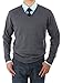 Luciano Natazzi Men's Pullover V-Neck Long Sleeve Sweater Cotton Relaxed Fit