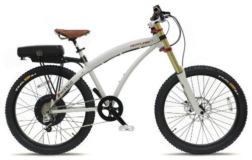 Prodeco V3 Outlaw SE 8 Speed Electric Bicycle, Pearlescent White Metallic, 26-Inch/One Size